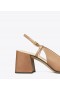  Tory Burch Georgia Bombé Slingback Heels Feminino Branco