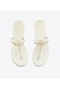  Sandálias femininas Tory Burch Mini Miller Jelly Thong Branco