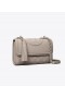  Bolsas de ombro conversíveis Tory Burch Small Fleming Matte femininas cinza