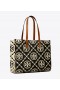  Tory Burch T Monograma Contraste Embossed Tote Bags Feminino Preto
