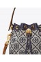  Tory Burch Mini T Monograma Bucket Bags Feminino Azul Marinho