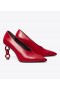  Tory Burch feminino salto alto corrente vermelho