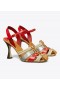  Sandálias femininas Tory Burch Fisherman Heel pretas