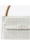  Tory Burch Petite Lee Radziwill Bolsas duplas perfuradas brancas para mulheres