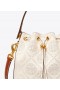  Tory Burch T Monograma Perfurado Bolsas Bucket Femininas Brancas