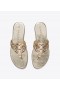  Sandálias femininas Tory Burch Miller Soft Metallic douradas