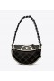  Bolsas Tory Burch Mini Fleming Soft Crescent Femininas Pretas