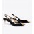 Tory Burch Triângulo Slingback Heels Feminino Marrom Preto