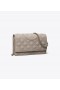 Női Tory Burch Fleming matt láncos pénztárca Crossbody minitáskák szürke