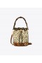  Női Tory Burch T Monogram Grommet Mini Bucket Bags Fekete
