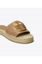  Női Tory Burch szőtt dupla T Espadrille Slides barna