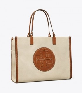  Málaí Tote Tote Canbhás Ella na mBan Tory Burch Beige