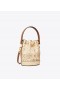  Mini borse a secchiello con monogramma T in rilievo Tory Burch da donna, oro