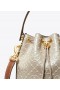 Borse a secchiello con monogramma T in rilievo a contrasto da donna Tory Burch, color crema