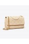 Borse a tracolla convertibili morbide Fleming di Tory Burch da donna, color crema