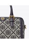  Borsa a tracolla Mini T Monogram Barrel di Tory Burch da donna blu navy