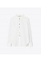  Top tunica in popeline con perline Tory Burch da donna, bianco