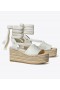  Espadrillas con zeppa Tory Burch T Monogram da donna blu navy
