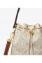  Borse a secchiello Tory Burch T Monogram da donna, bianche