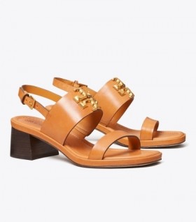 Sandali con tacco Eleanor Tory Burch da donna, bianchi