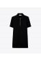  Dame Tory Burch Crepe Polo Dress Black
