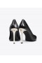 Tory Burch Triangle Pump hæler for kvinner Svart Lyseblå