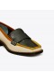  Dame Tory Burch 70s Square Loafers Black Cream Brown