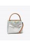  Tory Burch Petite Lee Radziwill Perforerte doble vesker for kvinner Hvit
