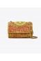  Dame Tory Burch Small Fleming Myk Heklet Cabriolet Skuldervesker Rød Grønn