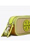  Tory Burch Mini Miller Raffia Crossbody-vesker for kvinner Beige Flerfarget