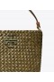  Dame Tory Burch Small Mcgraw Woven Bucket Bags Beige Dark