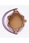  Damskie torebki Tory Burch Mini T Monogram Dip-dye Bucket w kolorze lawendowym