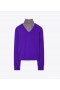  Damskie swetry Tory Burch Metallic Knitted Dickie w kolorze jasnofioletowym
