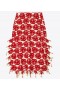 Spódnice damskie Tory Burch Rose Flocked Poplin Red