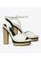  Damskie sandały Tory Burch Jute Platform na obcasie w kolorze brązowym