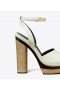  Damskie sandały Tory Burch Jute Platform na obcasie w kolorze brązowym