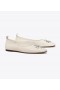  Damskie baleriny Tory Burch Eleanor w kolorze białym