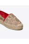  Damskie Espadryle Tory Burch T Monogram Królik Haftowane Czerwone