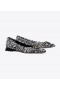  Damskie Tory Burch Georgia Pointed Toe Flats Czarny Biały Czarny