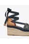  Damskie Espadryle Koturnowe Tory Burch T Monogram Granatowe