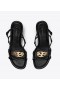 Damskie sandały na koturnie Tory Burch Capri Miller w kolorze czarnym