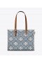  Damskie Tory Burch Small T Monogram Denim Tote Bags Niebieskie