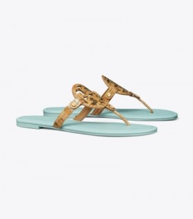  Sandały damskie Tory Burch Miller Patent Cork Beżowe