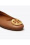  Balerina Tory Burch Minnie Travel pentru damă, maro regal / auriu