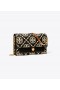  Portofel de damă Tory Burch T Monogramă în relief cu lanț Mini Genți Negru Crem