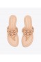  Sandale Tory Burch Miller pentru femei, sandale din piele maro deschis
