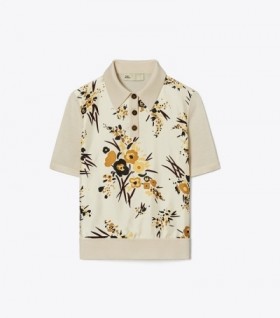  Polo de mătase Tory Burch pentru femei