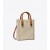  Genți tote pentru femei Tory Burch Mini T Monogram alb