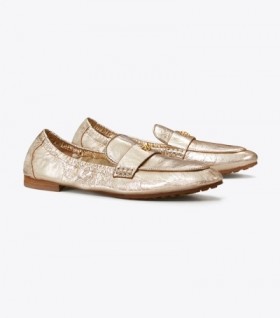  Ženske baletne mokasine Tory Burch zlatne