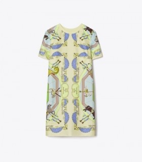  Ženska plava višebojna svilena majica Tory Burch haljina